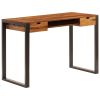 Desk 43.3"x21.7"x30.7" Solid Sheesham Wood and Steel