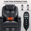 Up to 350lbs Okin Motor Power Lift Recliner Chair for Elderly, Heavy Duty Motion Mechanism with 8-Point Vibration Massage and Lumbar Heating, Two Cup