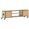 TV Stand 51.2"x11.8"x15.4" Solid Wood Mango