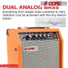 5 Core Guitar Amplifier Mini Bass Electric Guitar Amp 20W Portable Acoustic Guitar Amp w Aux Input Volume Bass Treble Control Orange GA 20 ORG