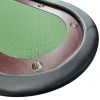 96" Light Series Folding Wooden Racetrack Green Felt Foldable Poker Table