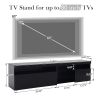 Modern Design TV Stands for TVs up to 80'', LED Light Entertainment Center, Media Console with Multi-Functional Storage, TV cabinet for Living room,Be