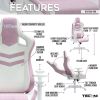 Techni Sport TS86 Ergonomic Pastel Gaming Chair, Pink