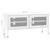 TV Stand White 41.3"x13.8"x19.7" Steel