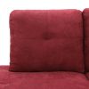 Modern Flannel Sectional Couch with Chaise and Ottoman-Large 3 Piece Sofa Set for Living Room-L-Shaped Left-Facing Sofa Furniture-Wood Frame-Sectional