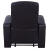 Black Upholstered Recliner with Cup Holder