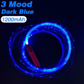 Disco Dance Whip Party 360¬∞ Swivel LED Fiber Optic Whip Rechargeable Fiber Dancing Whips Glowing Light Sparkle Flow Toys Music (Ships From: CN, Emitting Color: dark blue)