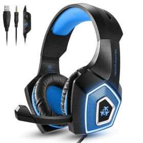 Dragon Stereo LED Gaming Headset with Microphone (Color: Blue)