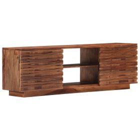 TV Stand 47.2"x11.8"x15.7" Solid Wood Sheesham (Color: Brown)