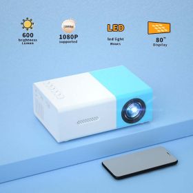 HD Mini Projector Elevate Your Entertainment with Android Compatibility (Color: Blue And White, Model: CY-200(US))