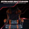 Video Game Chairs for Adults, PU Leather Gaming Chair with Footrest, 360¬∞Swivel Adjustable Lumbar Pillow Gamer Chair, Comfortable Computer Chair for