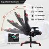 Reclining Swivel Massage Gaming Chair with Lumbar Support