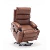 21"seat width,large size Electric Power Lift Recliner Chair Sofa for Elderly, 8 point vibration Massage and lumber heat, Remote Control, Side Pockets