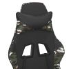 Gaming Chair with Footrest Black and Camouflage Faux Leather