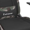 Massage Gaming Chair with Footrest Black and Camouflage Fabric