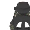 Gaming Chair with Footrest Black and Camouflage Faux Leather