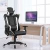 Massage Gaming Chair with Lumbar Support and Headrest