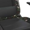 Gaming Chair with Footrest Black and Camouflage Faux Leather