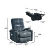 Liyasi Electric Power Lift Recliner Chair Sofa with Massage and Heat for Elderly, 3 Positions, 2 Side Pockets and Cup Holders, USB Ports, High-end qua