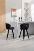 COOLMORE Counter Height Bar Stools Set of 2 for Kitchen Counter Solid Wood Legs with a fixed height of 360 degrees