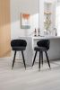 COOLMORE Counter Height Bar Stools Set of 2 for Kitchen Counter Solid Wood Legs with a fixed height of 360 degrees