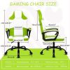 Video Game Chair for Adults, Gaming Chair Office Chair with Handrail, Adjustable Height Gamer Chair for Kids, Comfortable Computer Chair with Wheels,