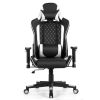 Massage Gaming Chair with Lumbar Support and Headrest