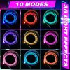 LED Fiber Optic Whip Disco Dance Whips 360¬∞ Swivel Glowing Whip 10 Modes Sparkle Flow Toy Rechargeable Light-Up Whip Party Props