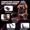 Video Game Chairs for Adults, PU Leather Gaming Chair with Footrest, 360¬∞Swivel Adjustable Lumbar Pillow Gamer Chair, Comfortable Computer Chair for